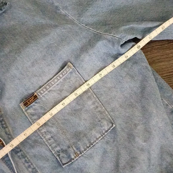 Lee Union- all coverall overall denim with heart patch S - Picture 4 of 16